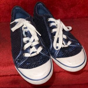 Stylish Sequin Blue Sneakers